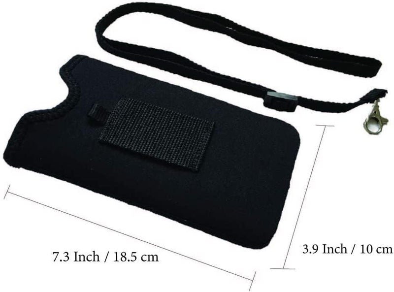 Tainada Men Women Neoprene Shockproof Phone Sleeve Pouch Carrying Case Bag with Neck Lanyard, Belt Loop Holster for iPhone 17/16 Pro Max, 16/15 Plus; Samsung S25+, S24, A56, Z Fold7 (Turquoise Floral) - Image 4
